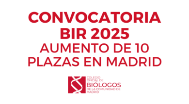 Convocatoria BIR – 83 plazas para el ámbito de la Biología (12/09/25)