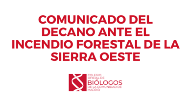 Comunicado del Decano ante el incendio forestal de la Sierra Oeste